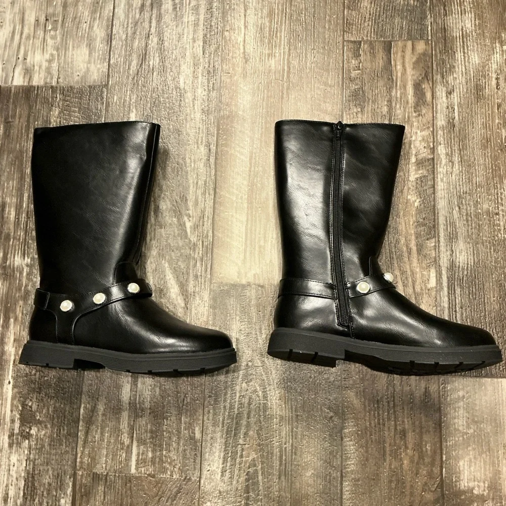 Sonoma Girl’s Black Pearl-Accent Boot for Size 4